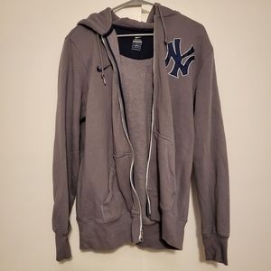 Nike New York Yankees gray zip up jacket men's size L